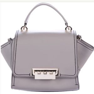 Zac Zac Posen Gray Leather Eartha Crossbody Top handle bag In Great condition